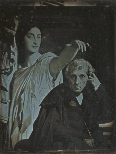 Ingres Painting of Maria Luigi Carlo Zenobio Salvatore Cherubini and His Muse by Unbekannt Unbekannt